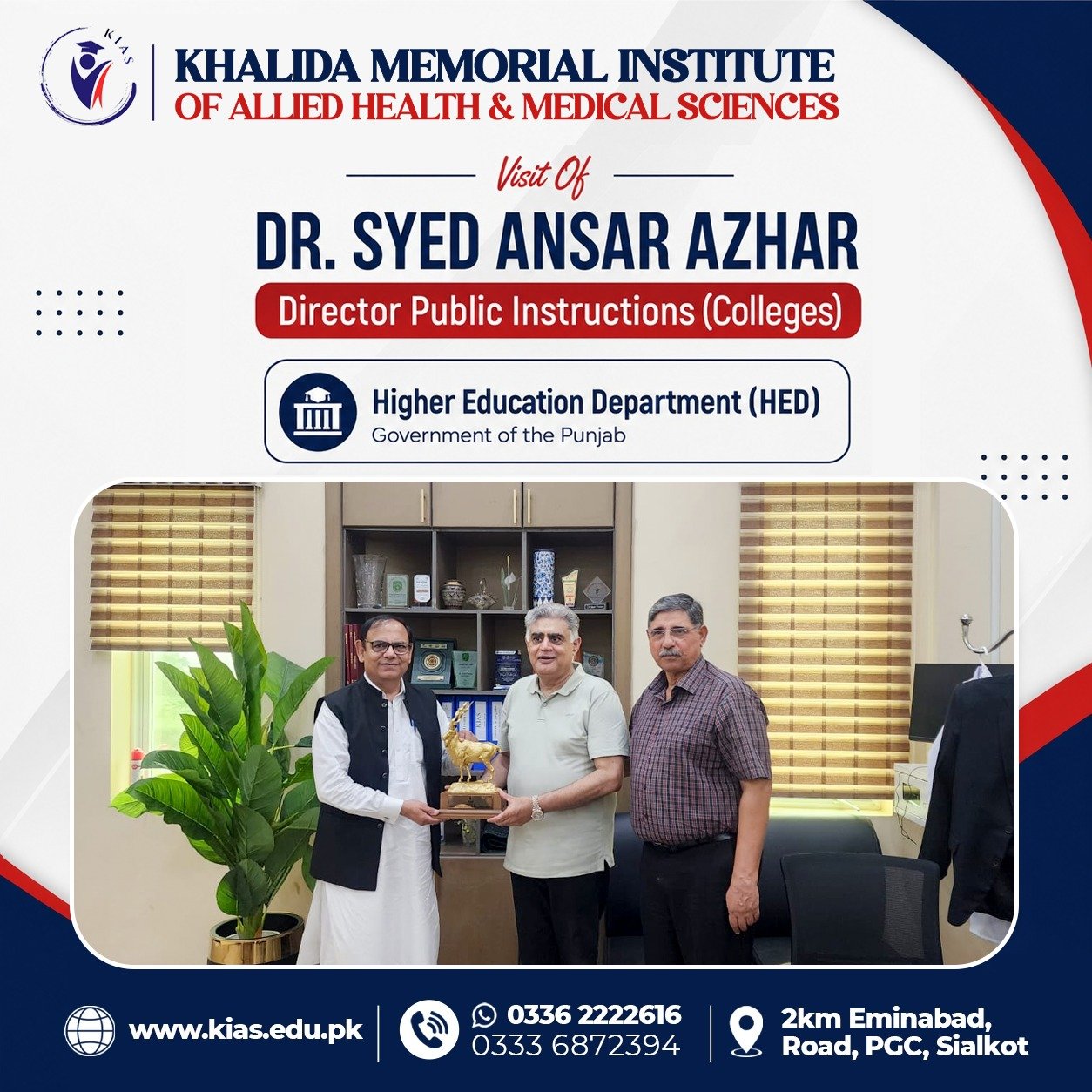 DPI Colleges Dr. Syed Ansar Azhar Visits KIAS Campus photo