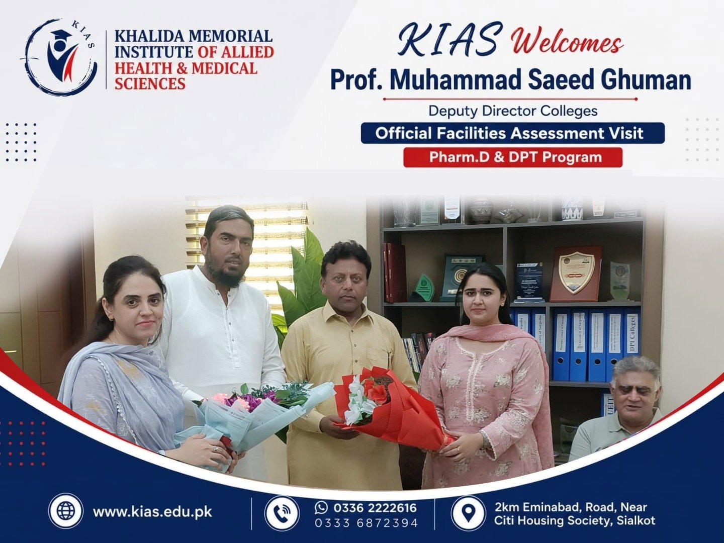 Deputy Director Colleges Sialkot Inspects Pharm.D & DPT Facilities photo